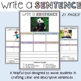 Sentence Building Writing Center / Complete Sentences /Sen