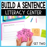 Sentence Building Writing Center for Kindergarten or First Grade