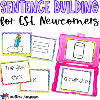 Preview of Sentence Building for ESL Newcomers to learn shapes