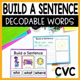 Sentence Building with Decodable Words Writing Center for K-1