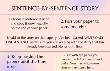 Preview of Sentence-By-Sentence Story Activity