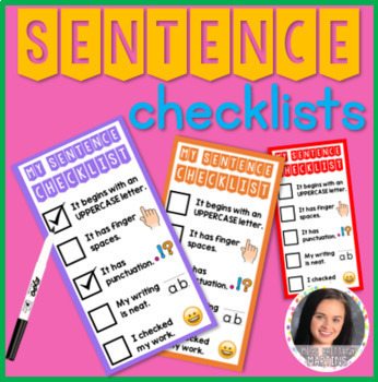 Preview of Sentence Checklist