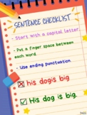 Sentence Checklist Poster
