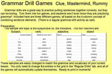Sentence Combining Games CUSTOMIZABLE: Clue, Mastermind, Rummy