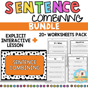 Sentence Combining | Writing Revolution® | BUNDLE worksheets + digital ...