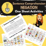 Sentence Comprehension - Negation [CELF] One Page Activities