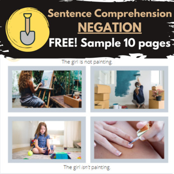 Preview of Sentence Comprehension - Negation [CELF-5] FREE Activity Sample