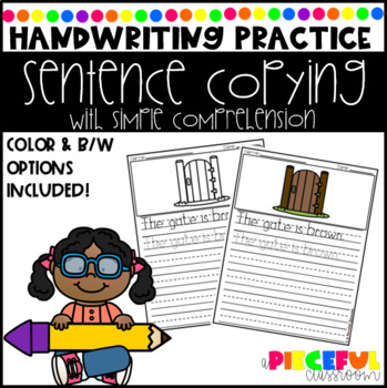 Preview of DIGITAL Sentence Copying (Handwriting or Typing Practice)