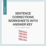 Sentence Corrections SAT Prep Worksheets w. Answer Key 