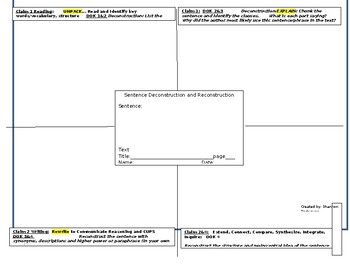 Preview of Sentence Deconstruction and Reconstruction