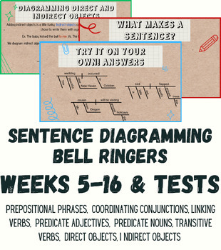 Preview of Sentence Diagramming Bell Ringers: Weeks 5-16