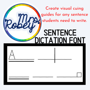 Preview of Sentence Dictation Font | Orton-Gillingham | Visual Cues for Words in Sentences