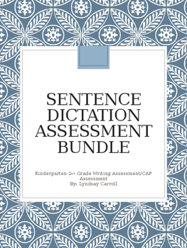 Preview of Sentence Dictation Writing Assessment Bundle