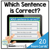 Sentence Editing Boom Cards: 20 Grammar Mistakes Boom Card