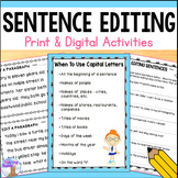 Sentence Editing - Correcting the Sentences Worksheets & A
