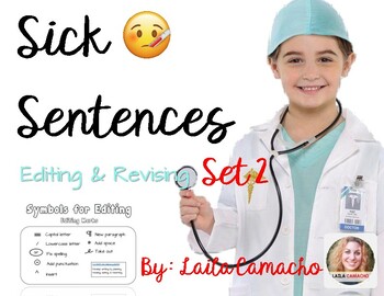 Preview of Sentence Editing Sick Sentences Set 2