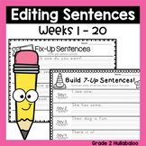 Sentence Editing Worksheets, 20 Weeks