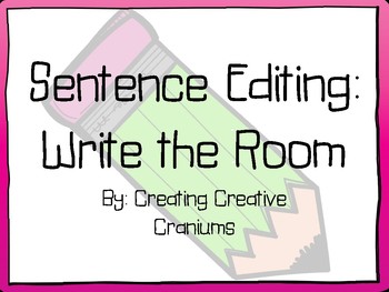 Preview of Sentence Editing: Write the Room