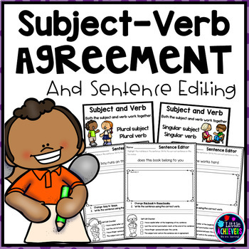 Subject-Verb Agreement Worksheets by Little Achievers | TpT