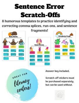 Preview of Sentence Error Scratch-Offs!