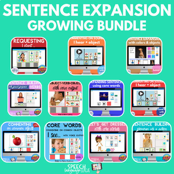 Preview of Sentence Expansion Combining Words MLU No Prep Speech Therapy AAC &  Language