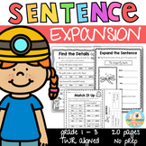 Sentence Expansion (Sentence Level) Worksheets | Grades 1 - 3