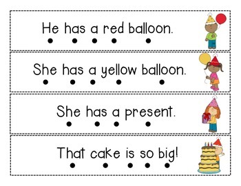 Sentence Fluency Strips Practice by Kristin Walker | TpT