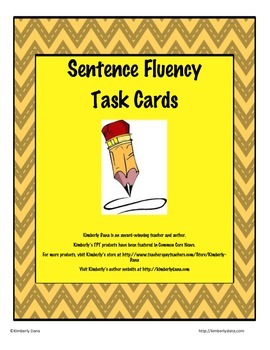 Preview of Sentence Fluency Task Cards