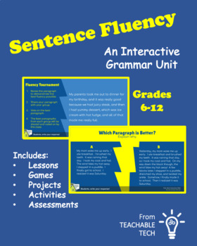 Preview of Sentence Fluency Unit - Interactive Grammar