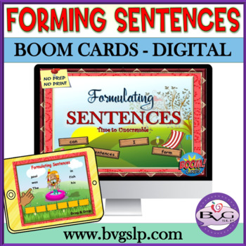 Preview of Sentence Formulation | Grammar | Language Therapy BOOM CARDS
