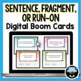 Grammar Sentence Fragment or Run-On Boom Cards Review Game