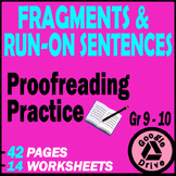Sentence Fragments: Worksheets, Reviews, Proofreading Prac