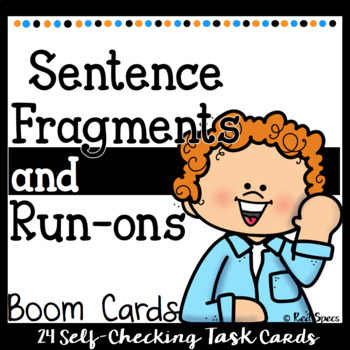 Preview of Sentence Fragments and Run-Ons Digital Boom Cards