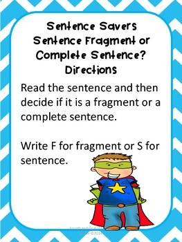 sentence fragments and complete sentences