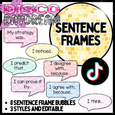 Sentence Frame Bubbles - Disco Daydream, Colorful Classroom Decor