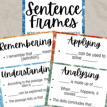 Preview of Sentence Frames