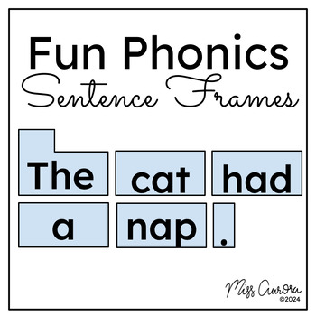 Preview of Sentence Frames for Dictation, FunPonics, Phonics instruction&sentence structure