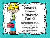 Sentence Frames - A Paragraph Tool-Kit