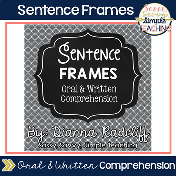 Preview of Sentence Frames [Oral or Written Comprehension]