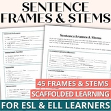 Sentence Frames & Sentence Starters Handout for Adult ESL 