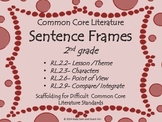 Sentence Frames for Difficult 2nd grade Common Core Litera