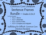 Sentence Frames for Difficult Common Core Literature Stand