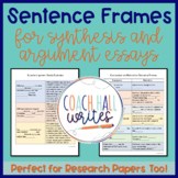 Sentence Frames for Research Papers and Synthesis Essays