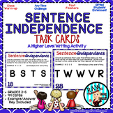 Sentence Independence - A Higher Level Writing Activity