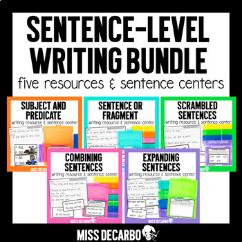 Preview of Sentence Level Writing Bundle - Complete Sentences Writing Practice