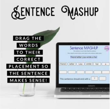 Preview of Sentence Mashup - NO PRINT NO PREP BOOM CARDS - Interactive Drag & Drop
