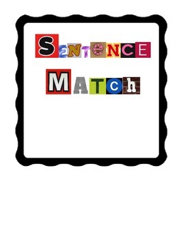 Preview of Sentence Match File Folder Game