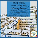 Sentence Types Activities and Centers: Asking, Telling, Co