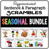 Sentence & Paragraph Scrambles (Seasonal BUNDLE)