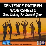 Sentence Patterns Grammar Worksheets | End of Year | Print